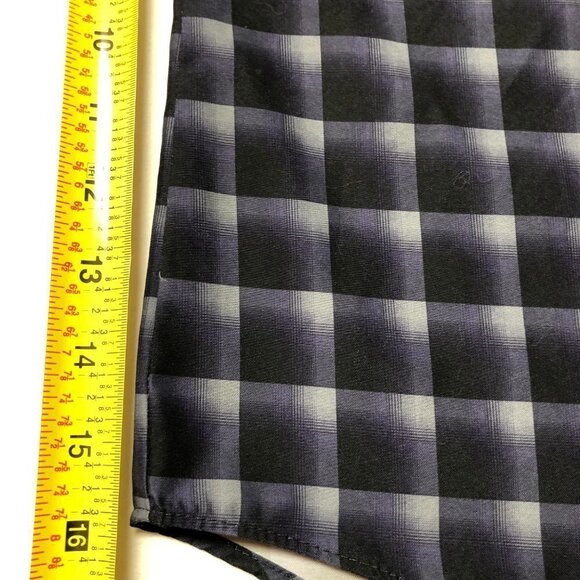 Kenneth Cole Reaction Purple & Black Long Sleeve Slim Fit Button Down Shirt - Picture 9 of 10